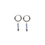 Boucles d'oreilles 'Mon cheri' argent & bleu - acier inoxydable