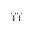 Boucles d'oreilles 'Dora' Jaspe or - acier inoxydable