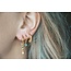Boucles d'oreilles 'Turned' dorées - Acier inoxydable