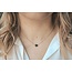 COLLIER 'PIERRE D'AMOUR' AGATE NOIRE PIERRE NATURELLE - ACIER INOXYDABLE