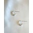 Boucles d'Oreilles 'Soleil' Argenté-Acier Inoxydable