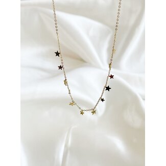 goud Stainless Steel 'Little Stars' ketting