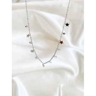 Halskette „Kleine Sterne“ aus Edelstahl in Silber