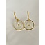 Dried Flower Earrings 'rêves sans fin' Gold - Stainless Steel