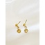 Boucles d'Oreilles Petite Marguerite Dorée - Acier Inoxydable