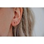 Boucles d'oreilles petites 'twisted' or - acier inoxydable