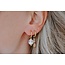 Boucles d'oreilles 'Fleur Sauvage' Rose & or - acier inoxydable