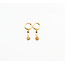 'Fleur Sauvage' earrings Pink & gold - stainless steel