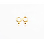 Boucles d'Oreilles 'Veerle' Or & Perle - Acier Inoxydable