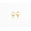 'Veerle' Earrings Gold & Pearl - Stainless Steel