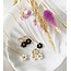 'Fleur Blanche' Earrings Gold - Stianless Steel