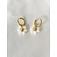 'Fleur Blanche' Earrings Gold - Stianless Steel