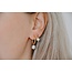 Louane 'White Natural Stone Twist Hoops Gold - Acciaio inossidabile