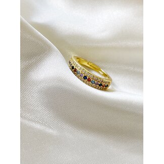 'A girl's best friend' Ring - gold plated (adjustable)