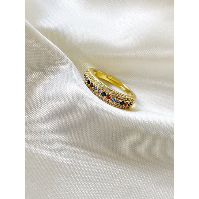 Gold plated adjustable ring deals