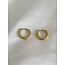 Boucles d'oreilles 'Femme forte' or - acier inoxydable