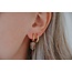 Boucles d'oreilles 'Femme forte' or - acier inoxydable