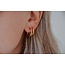 'Femme forte' earrings gold - stainless steel