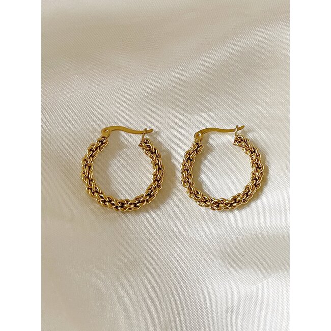 'Pam' Hoops Gold - Stanless steel (2.2 CM)