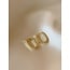 Small turned 'Odette' Earrings Gold - Stainless steel