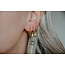 Pendientes redondos 'Nina' White - Acero inoxidable