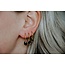 Boucles d'Oreilles Rondes 'Nina' Noir - acier inoxydable