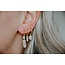 Round 'Nina' Earrings white - stainless steel