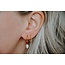 Boucles d'Oreilles 'Milou' Rouge & Perle - Acier Inoxydable