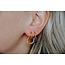 Jolies Boucles d'Oreilles Bleues Or - Acier Inoxydable