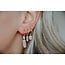 Boucles d'Oreilles Dora & Pearl Quartz Rose Argent - Acier Inoxydable