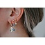 Boucles D'Oreilles Tige Petite Marguerite Argent - Acier Inoxydable