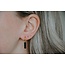 'Rosalee' Ohrringe aus schwarzem Achat - Edelstahl