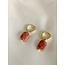 Pendientes de piedra de arena Gold - Acero inoxidable