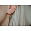 Boucles d'Oreilles Ovale 'Dana' Vert Clair - Acier Inoxydable