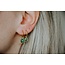 Boucles d'Oreilles Ovale 'Dana' Vert Clair - Acier Inoxydable