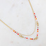 2 layer 'Lieve' necklace multicolor - stainless steel