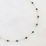 Collier 'Sophia' Pierres Naturelles Vert - Acier Inoxydable