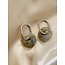 Boucles d'Oreilles 'Tirza' Argent Labradorite - Acier Inoxydable