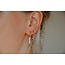 Beige shell earrings gold - stainless steel