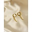 Boucles d'oreilles coquillage beige or - acier inoxydable