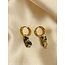 Boucles d'oreilles '2 pierres' Pierre naturelle - acier inoxydable