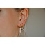 Boucles d'oreilles '2 pierres' Pierre naturelle - acier inoxydable