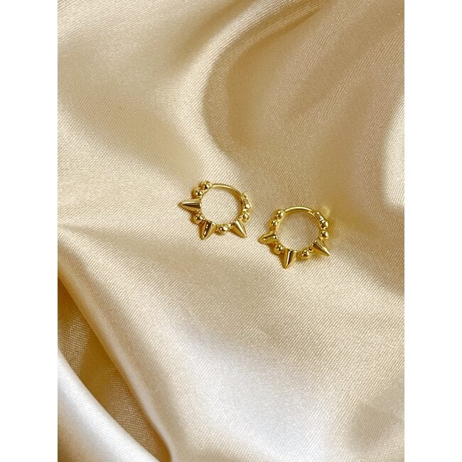 Boucles d'oreilles 'Maye' Gold Plated (plaqué or)