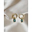'Karma' Earrings turquoise Gold - Stainless Steel