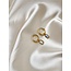 Boucles d'Oreilles 'Karma' Or Blanc - Acier Inoxydable