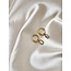 'Karma' Earrings White Gold - Stainless Steel