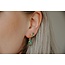 Green Diamond Studs - chapado en oro