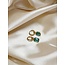 Boucles d'oreilles 'Leonore' Vert - acier inoxydable