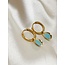 Oval 'Dana' Earrings light blue - Stainless Steel