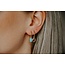 Boucles d'oreilles ovales 'Dana' bleu clair - Acier inoxydable